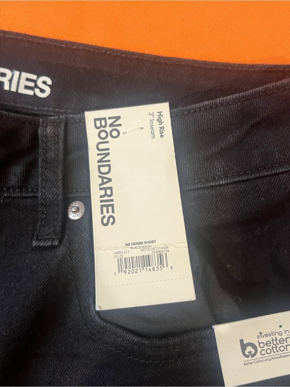 No Boundaries Black Denim Jean Shorts - Picture 2 of 10